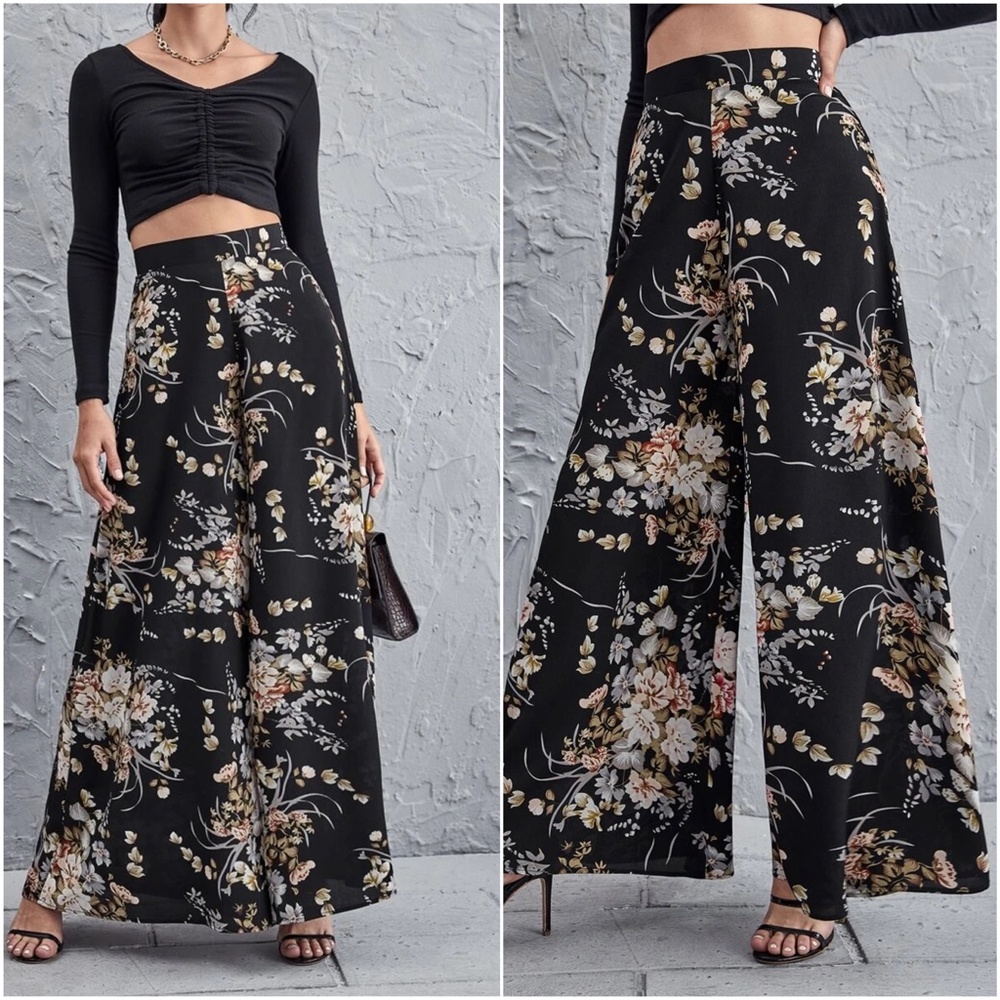 Boho Plus Wide Leg Palazzo Pants - Picture 6 of 10